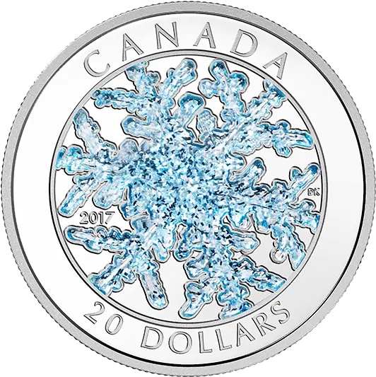 1 Oz Canadian Snowflake Coin Png Silver Snowflake Png
