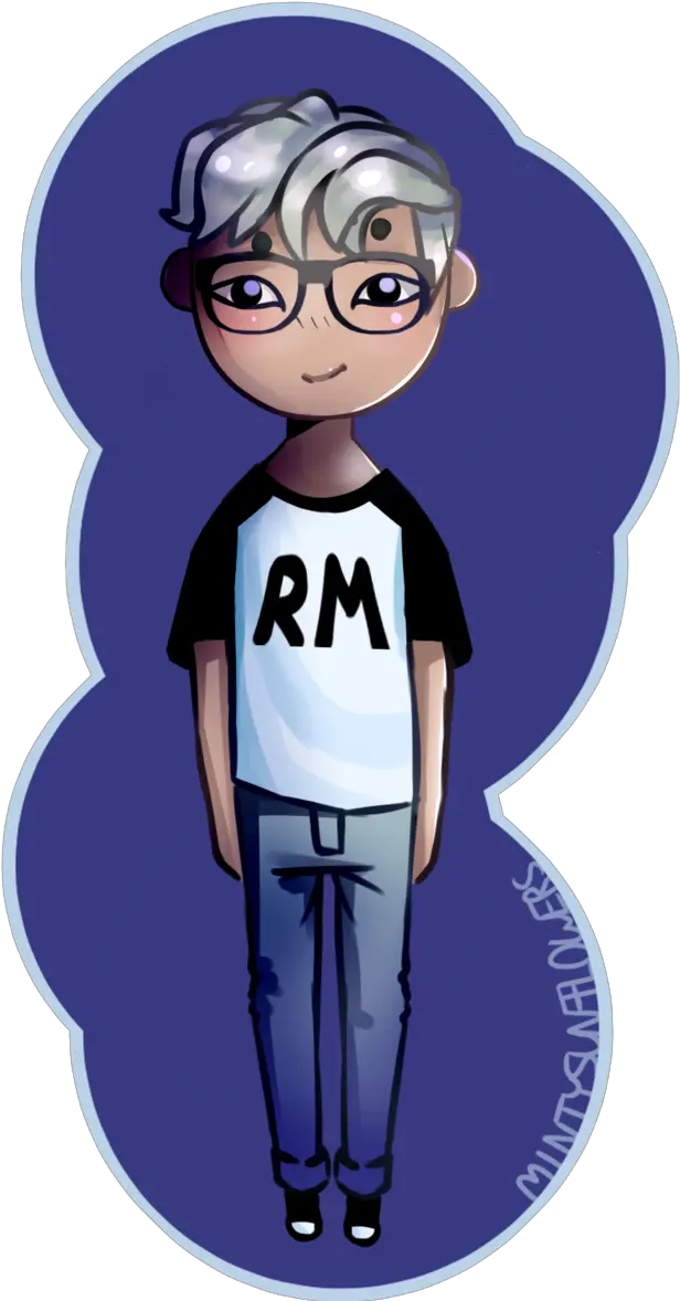 Kim Namjoon By Lilly Aiken Infographic Cartoon Png Namjoon Png