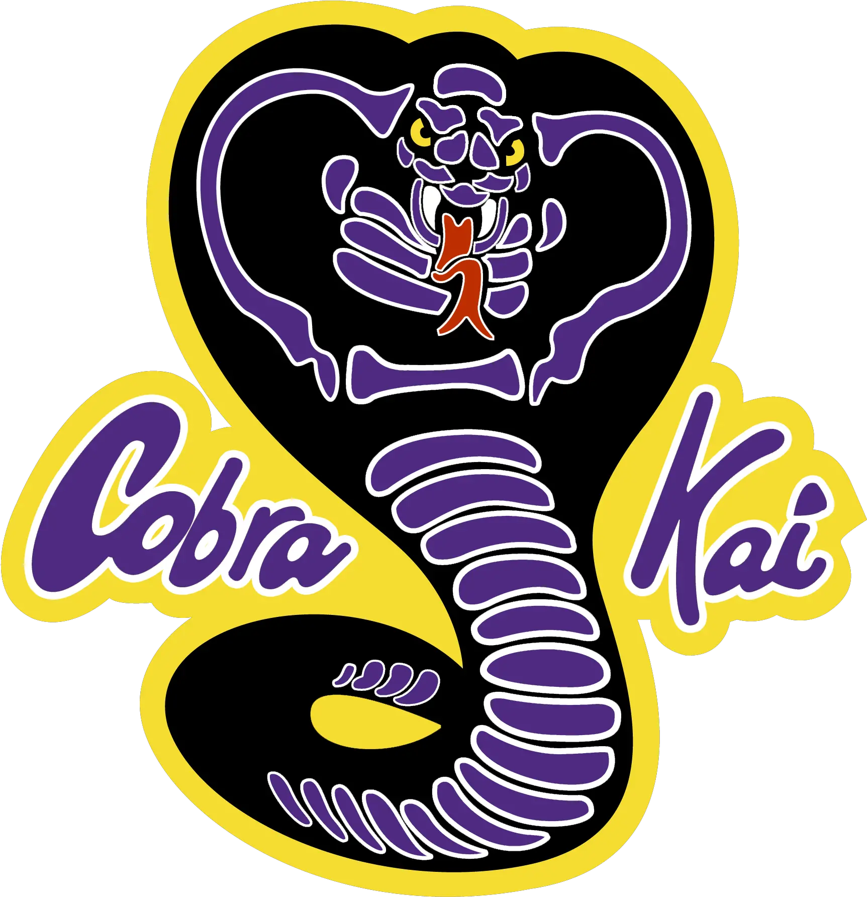 Cobra Kai Logo Black And White Full Size Png Download Cobra Kai Logo Drawing Cobra Logo Png