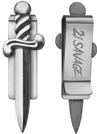 Money Clip In 2020 Dagger Zinc Alloy Solid Png 21 Savage Transparent