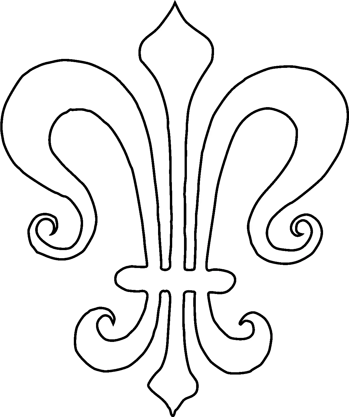 Fleur De Lys Traceable Heraldic Art Decorative Png Fleur De Lis Icon