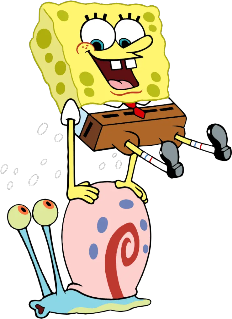 Check Out This Transparent Spongebob Springing Spongebob And Gary Clipart Sponge Bob Png