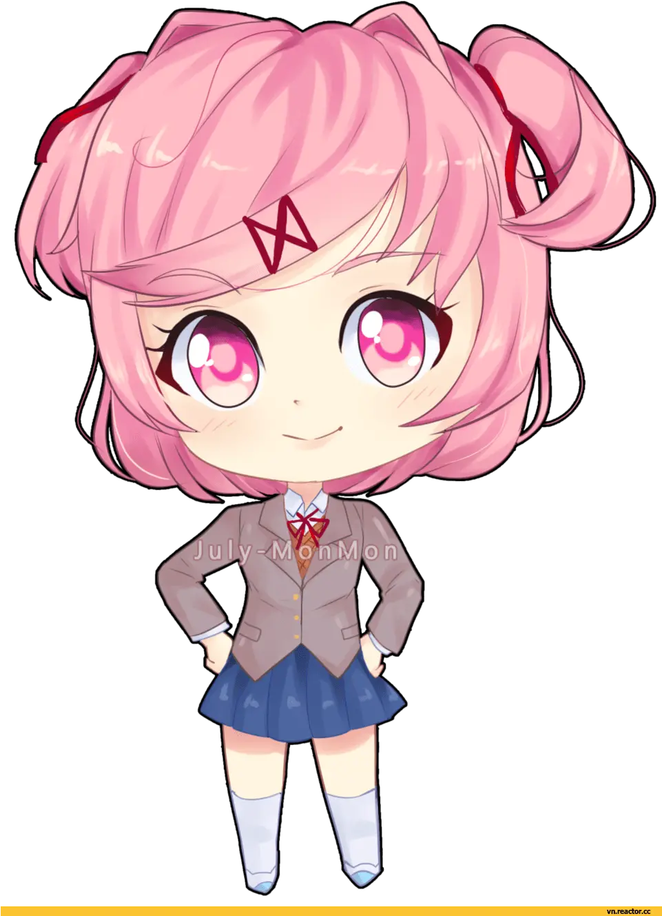 Natsuki Doki Literature Club Doki Doki Literature Club Natsuki Fanart Png Doki Doki Literature Club Logo Png