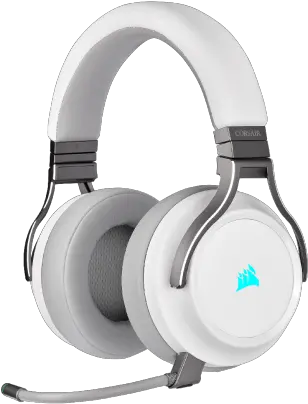 Corsair Virtuoso White Wireless Gaming Headset Corsair Virtuoso Rgb Wireless Carbon Png Headphone Logos