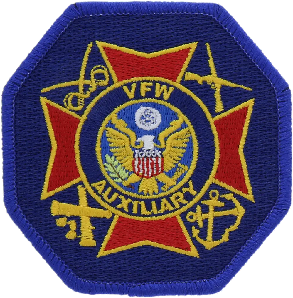 Vfw Auxiliary Octagon Emblem Patch Solid Png Vfw Auxiliary Logo