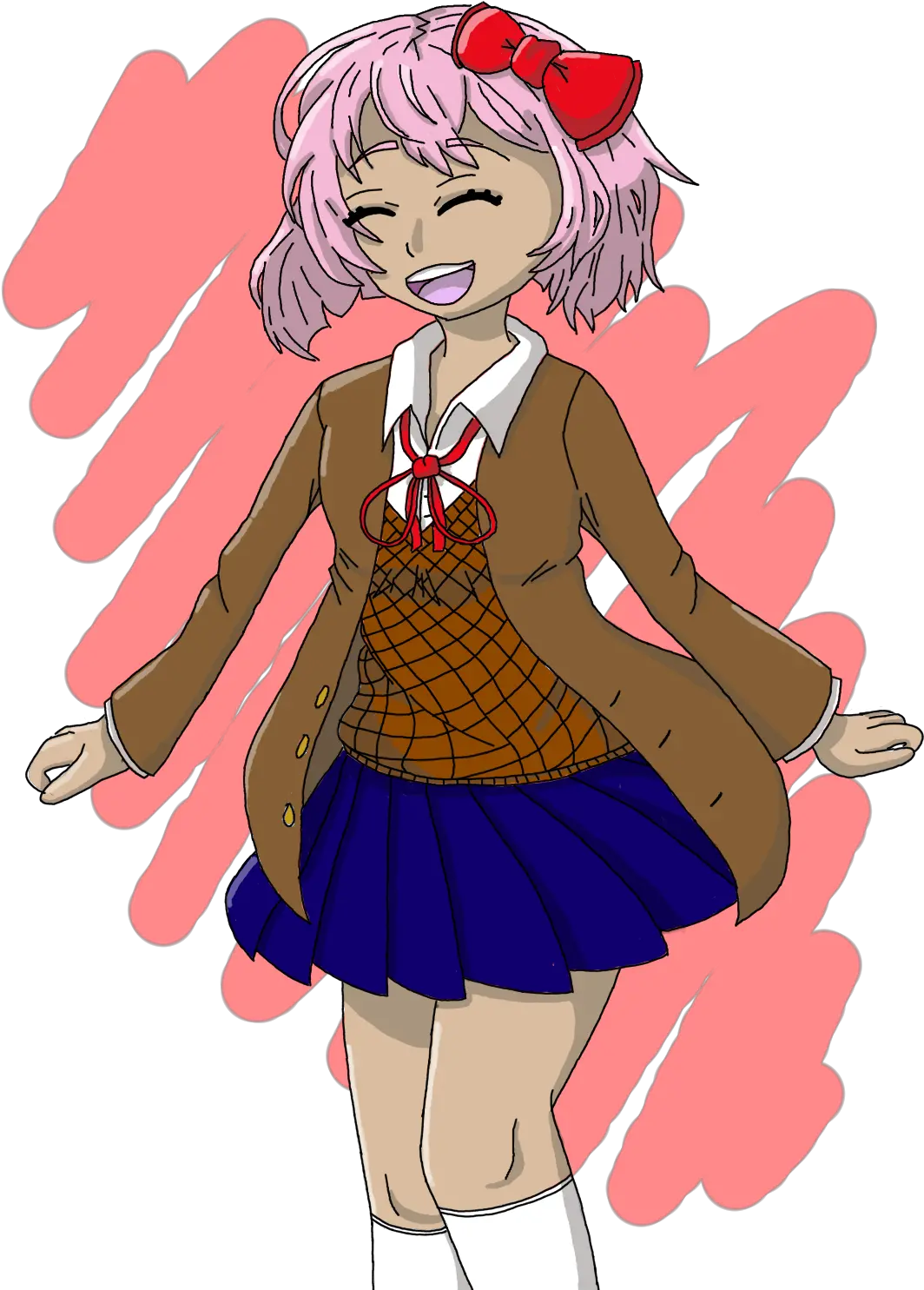 Download Sayori From Doki Literature Club Cartoon Cartoon Png Doki Doki Literature Club Logo Png