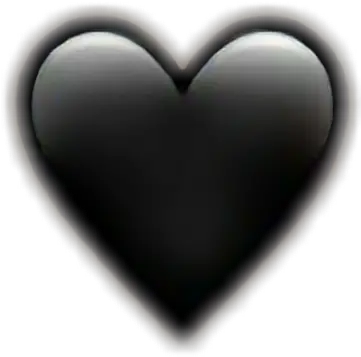 Emojis Iphone Blackheart Black Heart Solid Png Black Heart Emoji Png