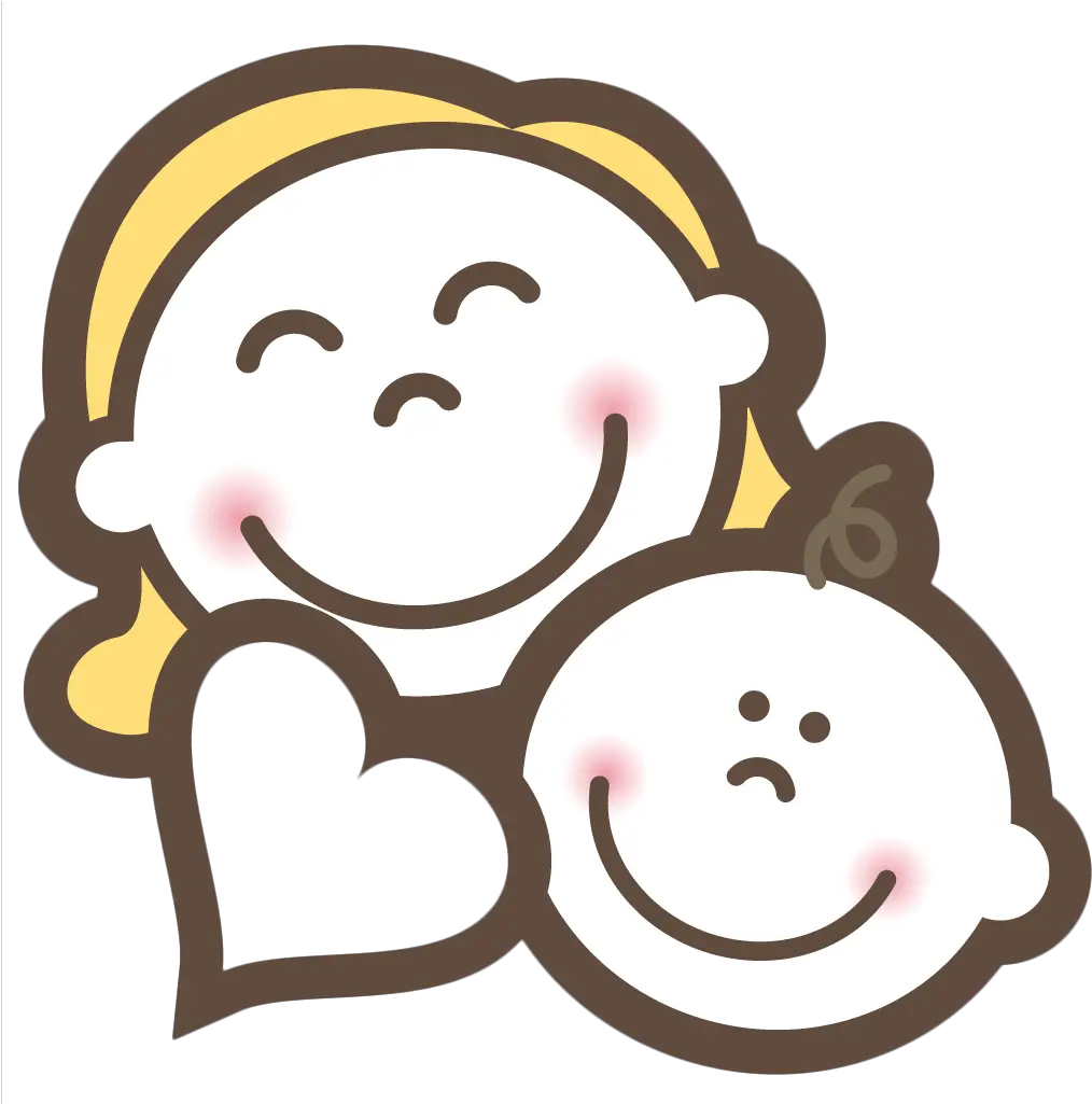 Baby And Mom Smile Transprent Png Free Happy Mum And Baby Cartoon Mom Png