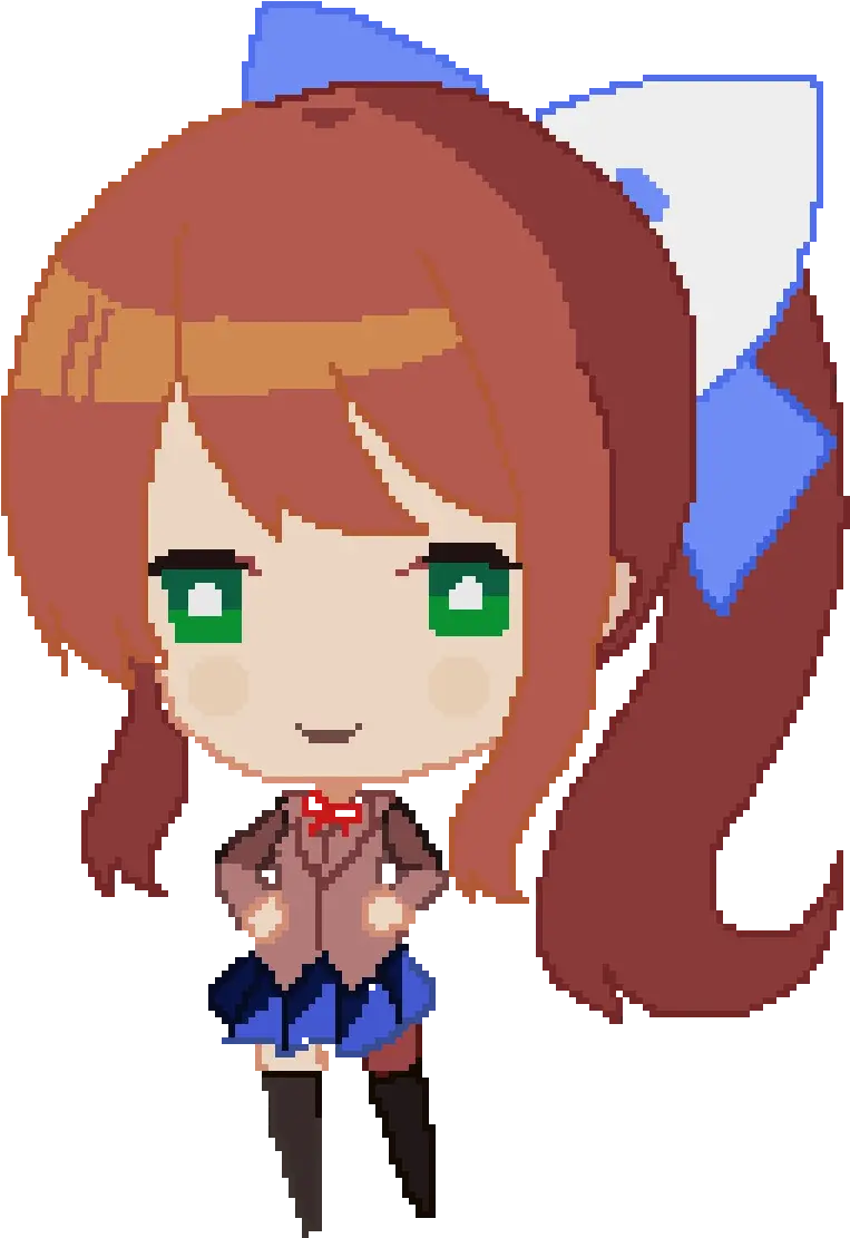 Png Sprite Jpg Royalty Free Download Monika Doki Doki Chibi Monika Png