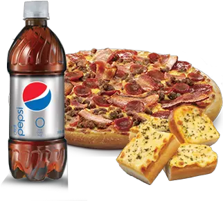 1 Pizza Diet Pepsi 20 0z Png Garlic Bread Png