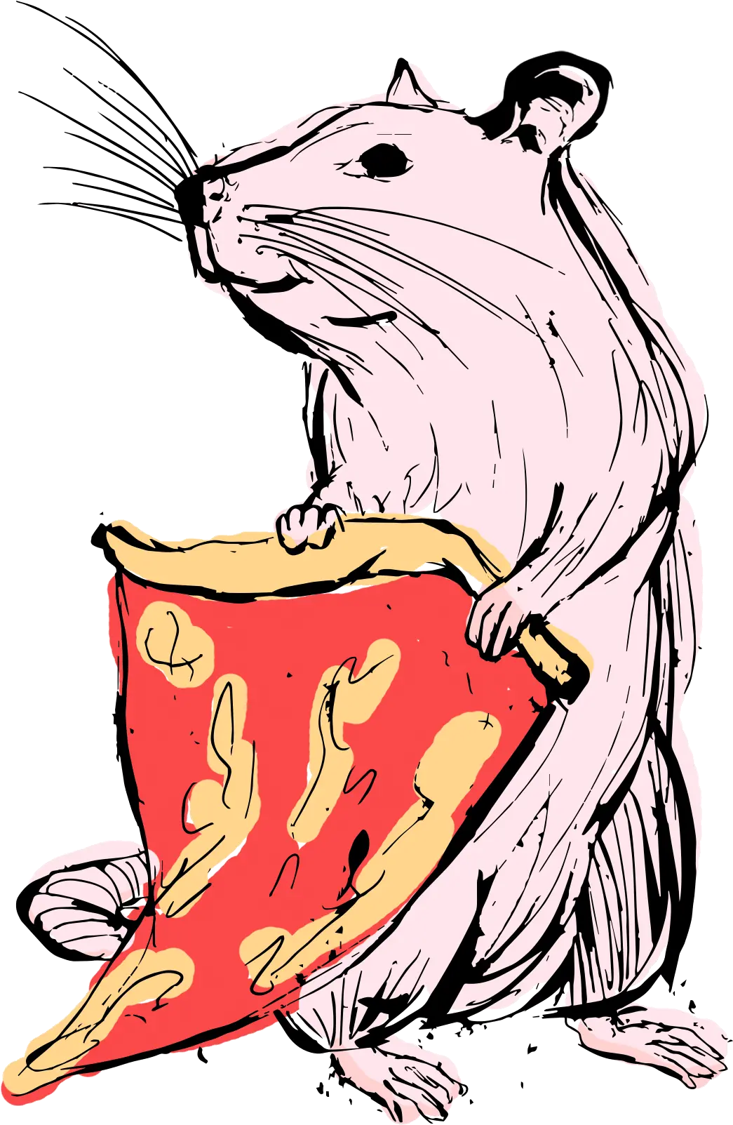 Nyc Subwayu0027s Pizza Rat Cartoon Png Rat Transparent