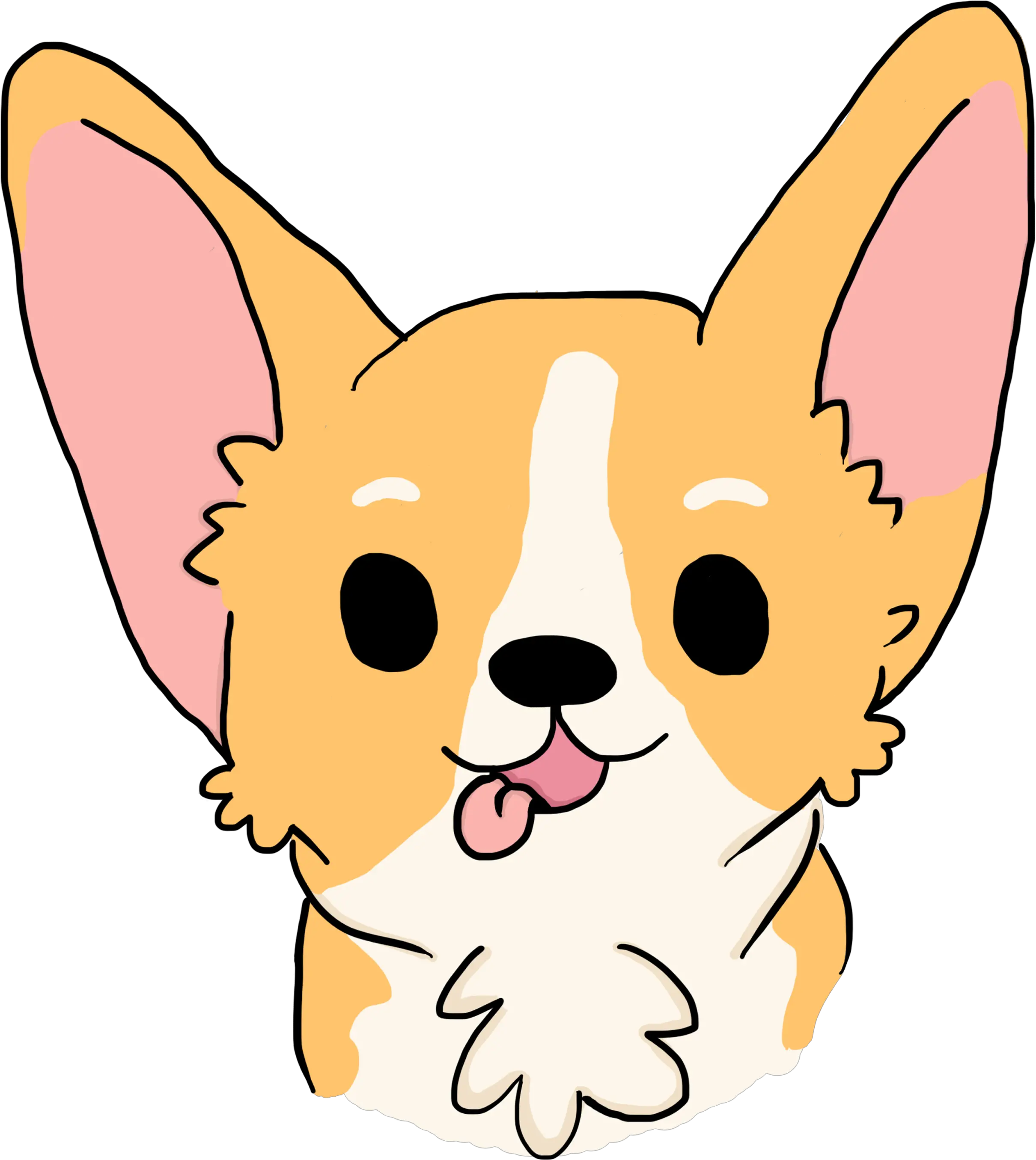 A Sticker Mug Or T Cute Corgi Drawing Clipart Full Cute Corgi Drawings Easy Png Corgi Transparent