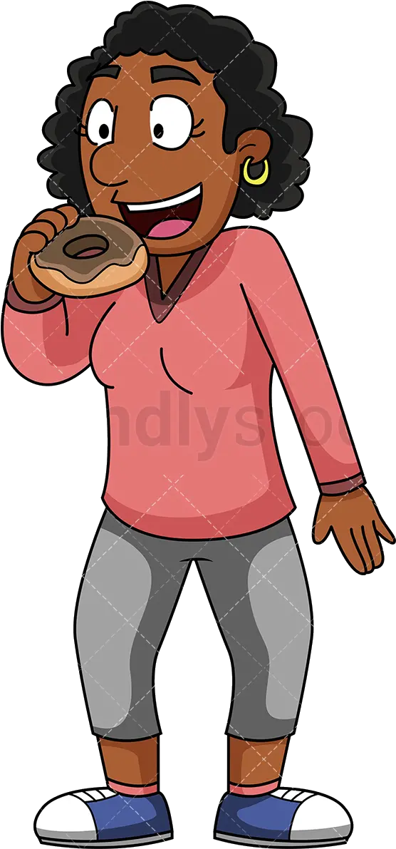 Download Woman Clipart Transparent Vector Svg Free Stock Eating A Donut Clipart Png Eat Png