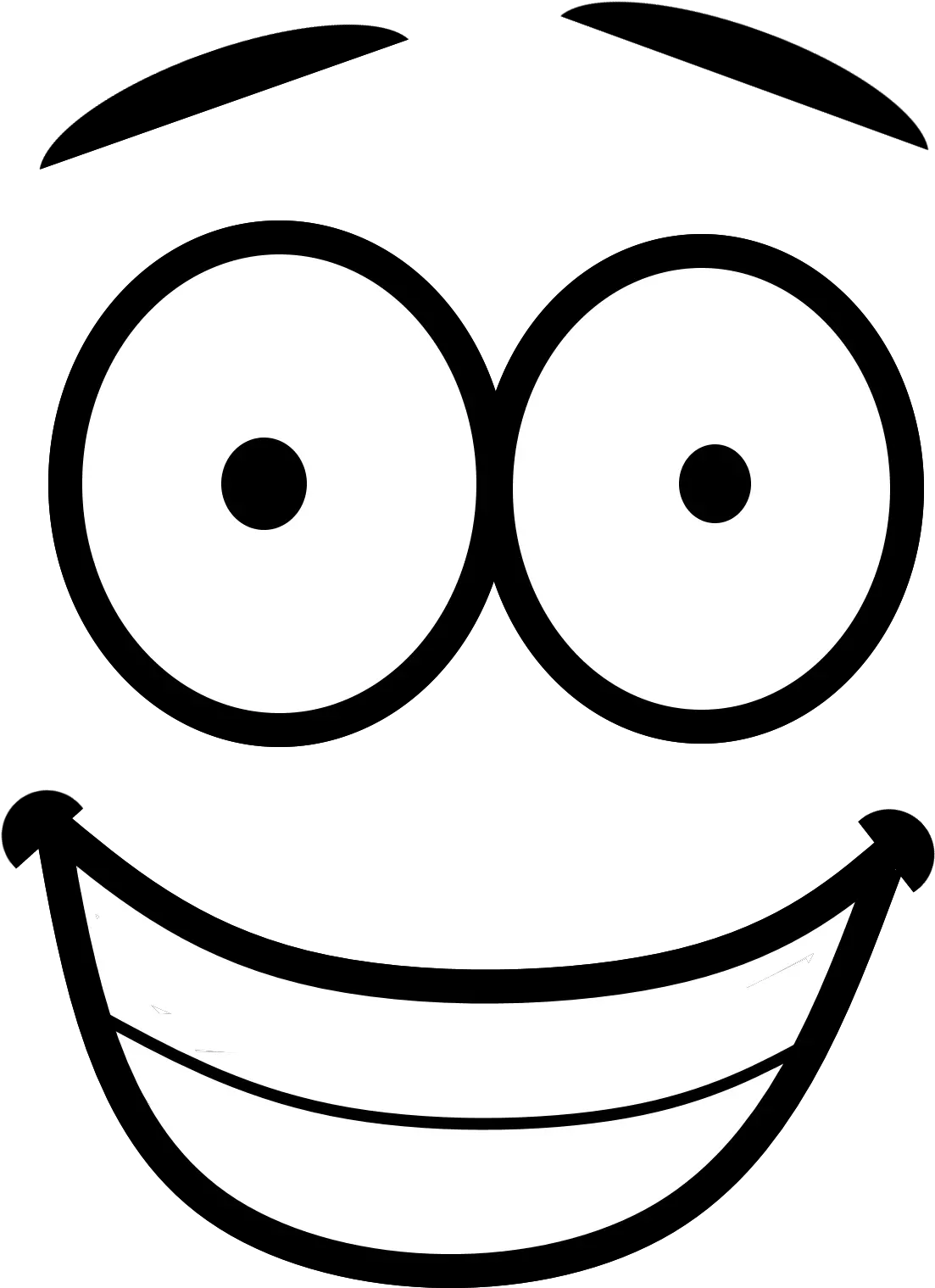 Outline Face Art Emoji Png Pic Outline Smiley Face Png Smiling Emoji Png