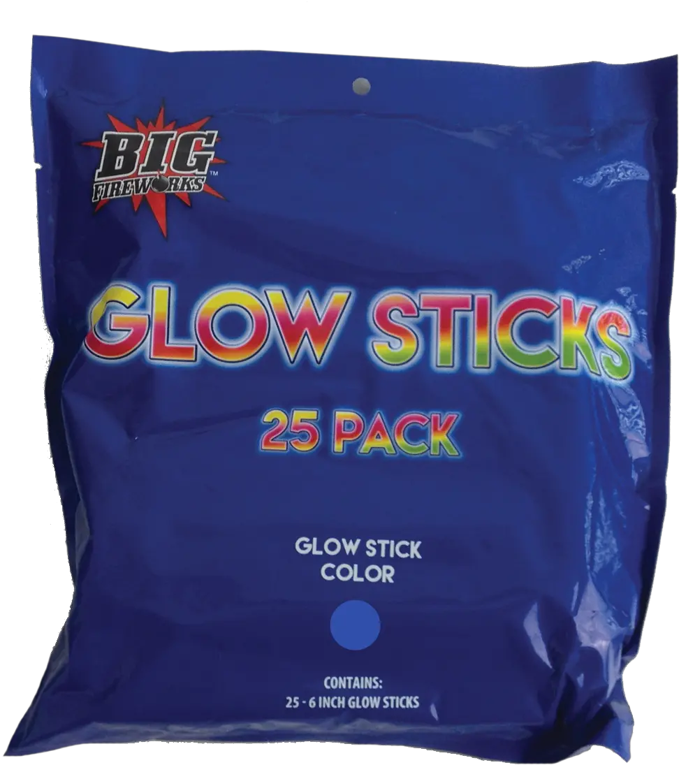 3986 B 25 Pack Glow Stick Blue Bag Png Glow Stick Png