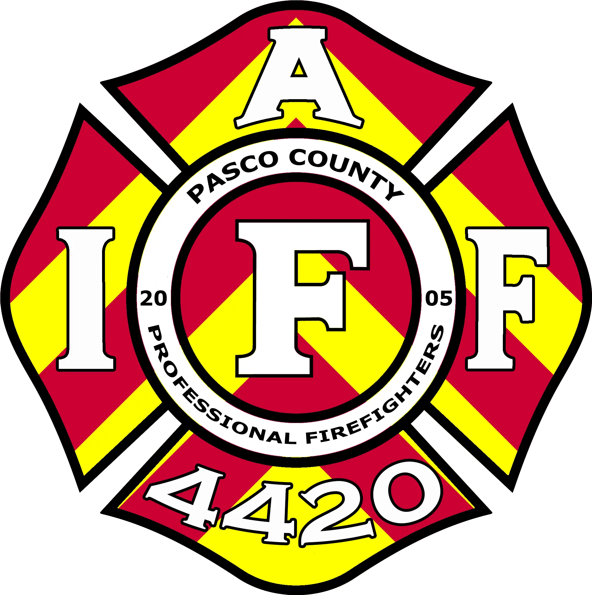 Red Andyellowchevron U2013 Pasco County Professional Firefighters Circle Png Chevron Png