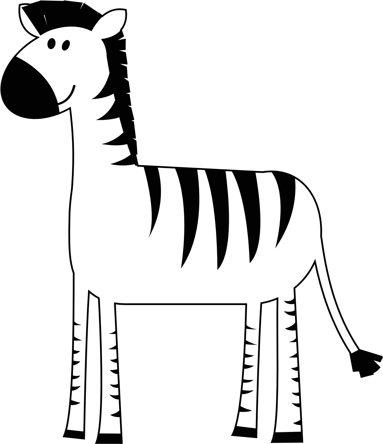 Zebra Clipart Animals Clip Art 3 Wikiclipart Easy Zebra Clipart Black And White Png Zebra Png