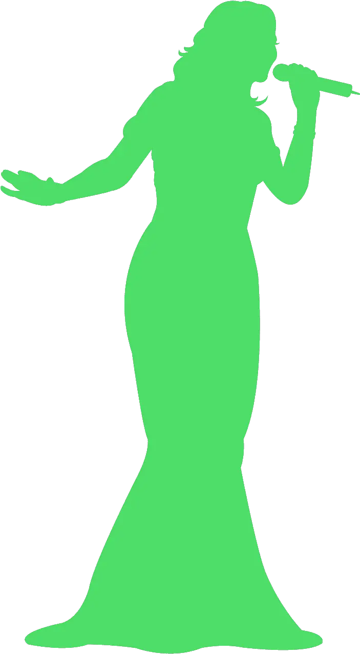 Female Singer Silhouette Woman Silhouette Singing Png Singer Silhouette Png