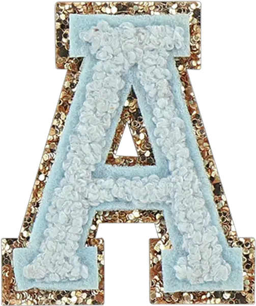 Sky Glitter Varsity Letter Patches Periwinkle Glitter Varsity Letter Patches Stoney Clover L Png Blue Glitter Png