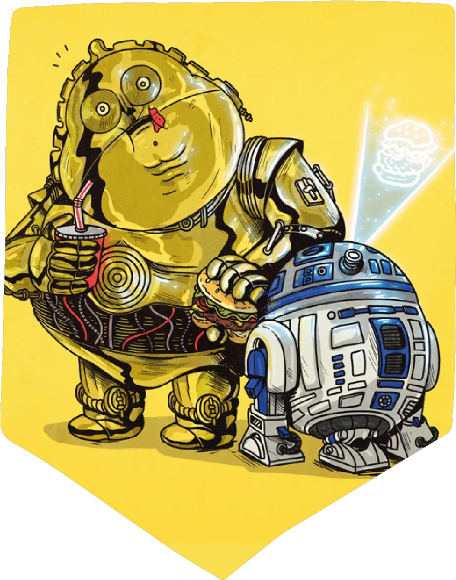 R2d2 C3po Png Obese R2d2 C3po Alex Solis Star Wars Famous Chunkies R2d2 Png