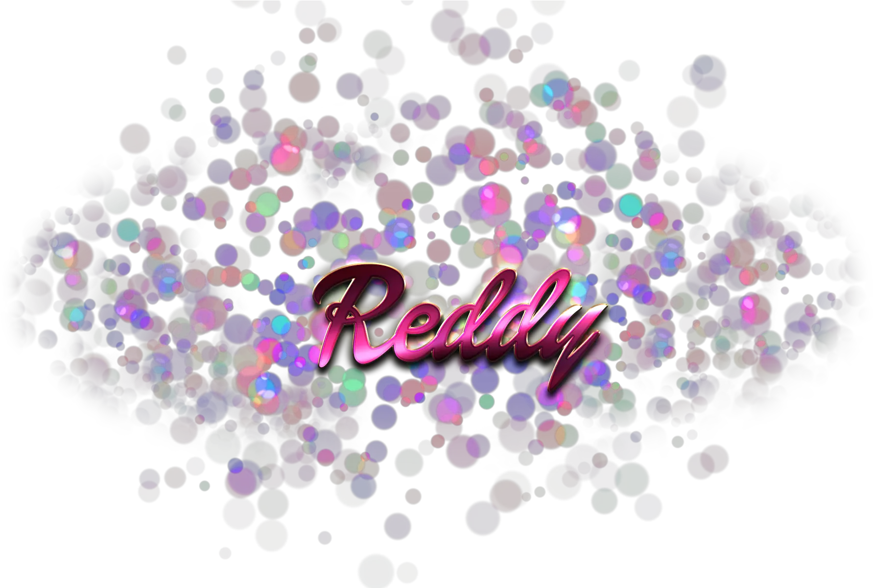 Reddy Name Logo Bokeh Png Www