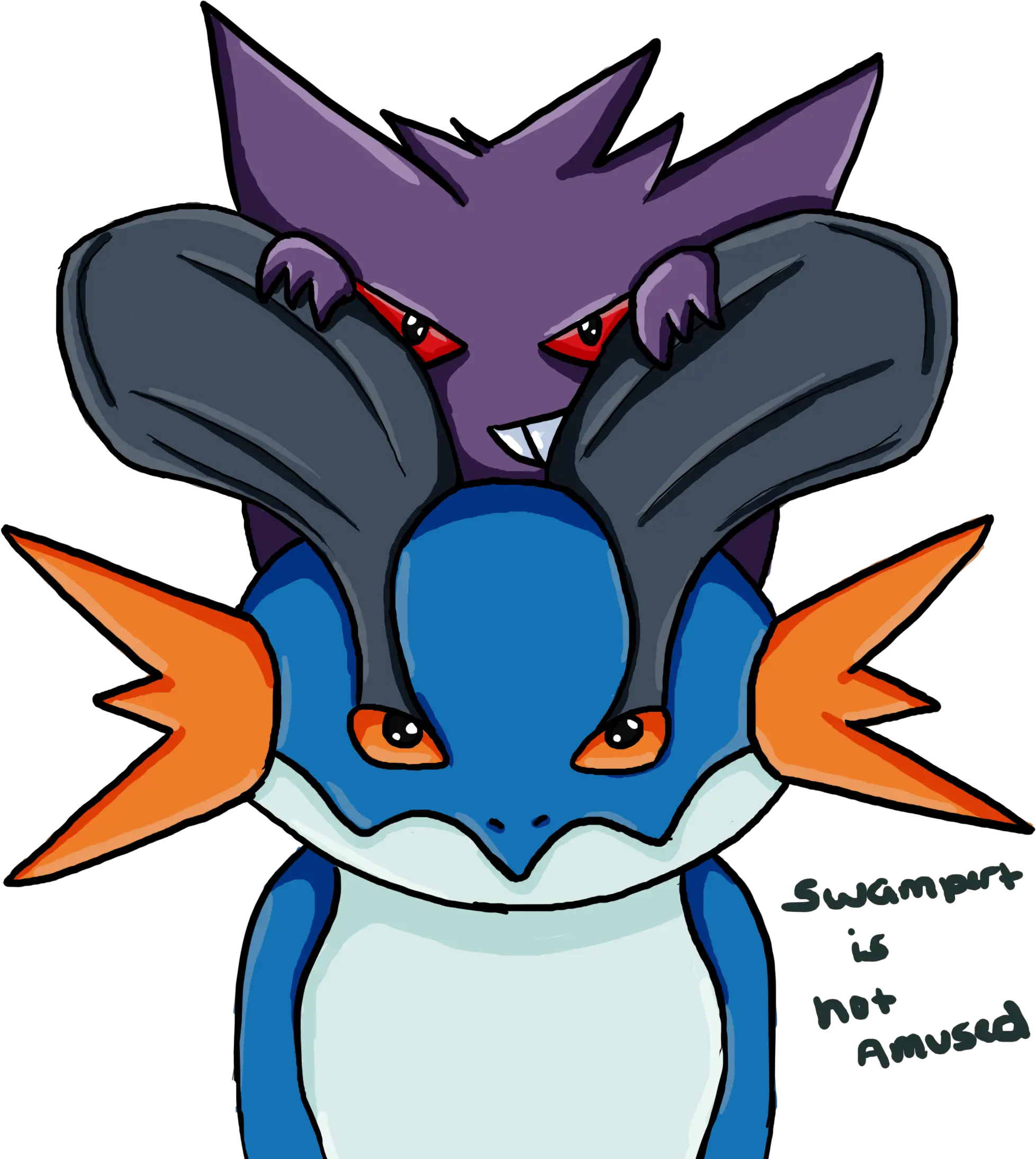 Swampert And Gengar U2014 Weasyl Portable Network Graphics Png Gengar Png