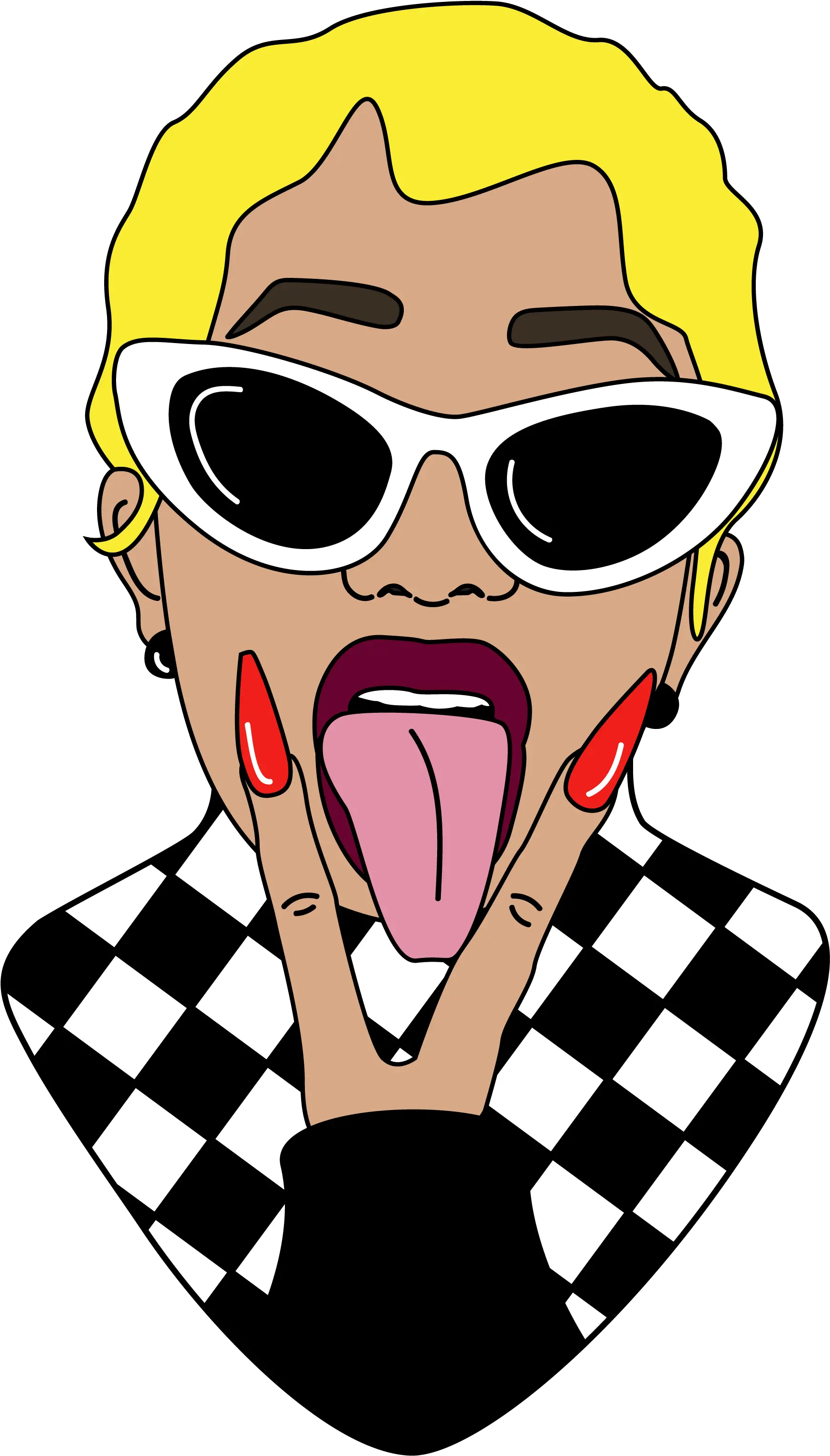 Cardi B Sticker Clipart Cardi B Cartoon Drawing Png Cardi B Png