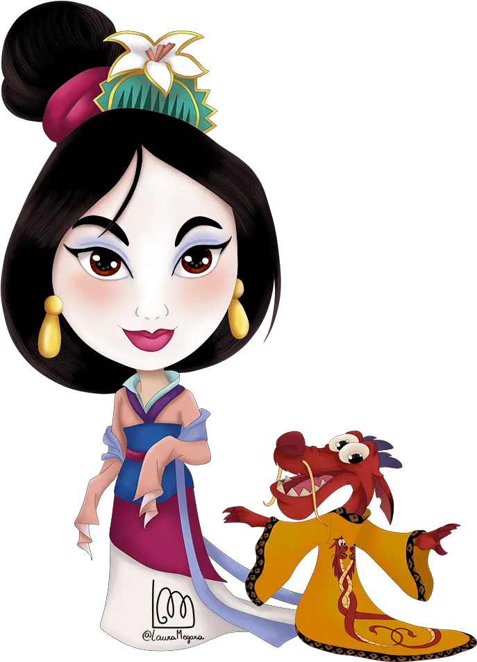 Disney Fanart Mulan Mushu Digitalart Chibipic Mulan Fan Art Disney Transparent Png Mulan Transparent