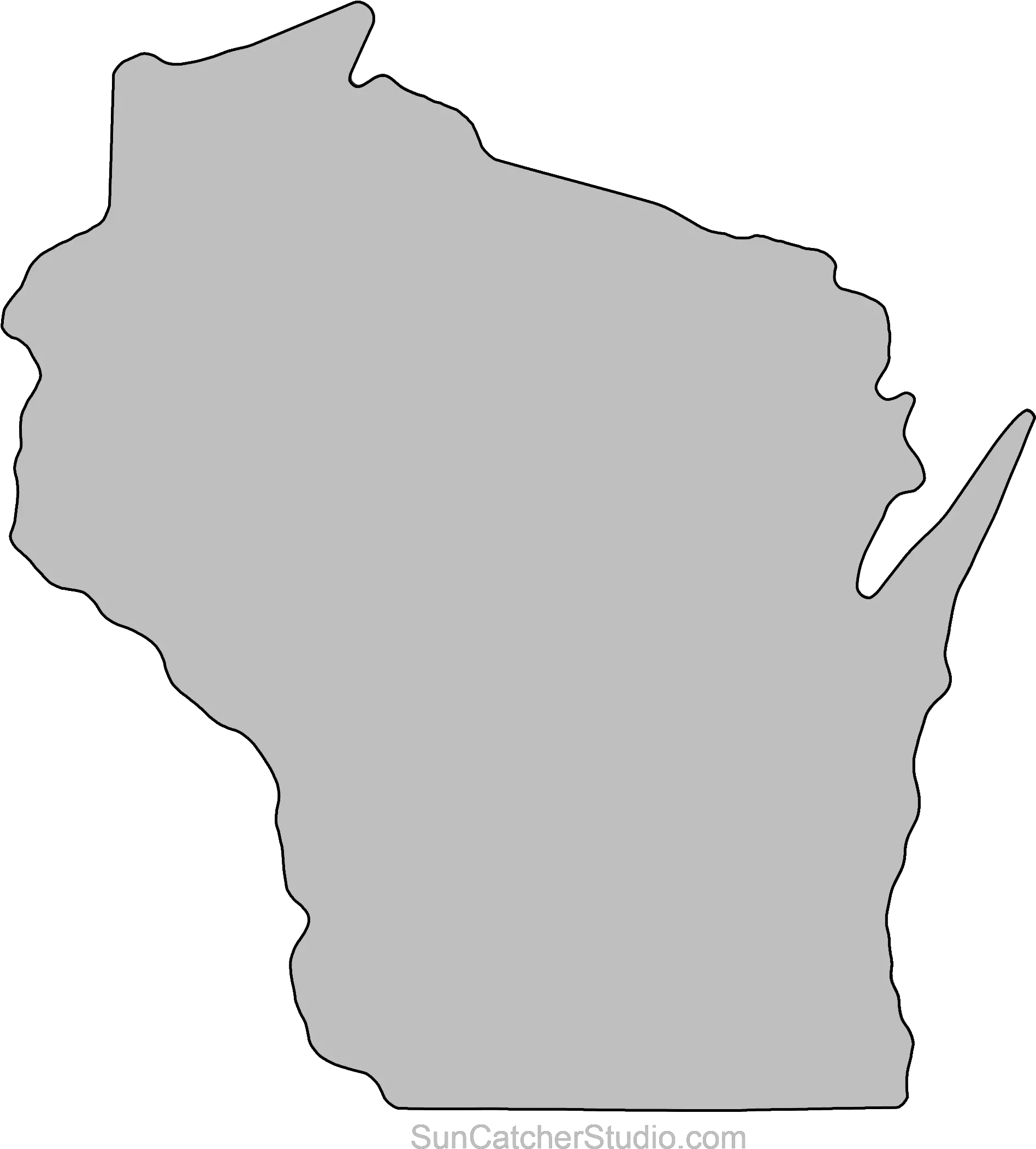 Michigan Clipart Pattern Outline Wisconsin Shape Png Michigan Outline Png