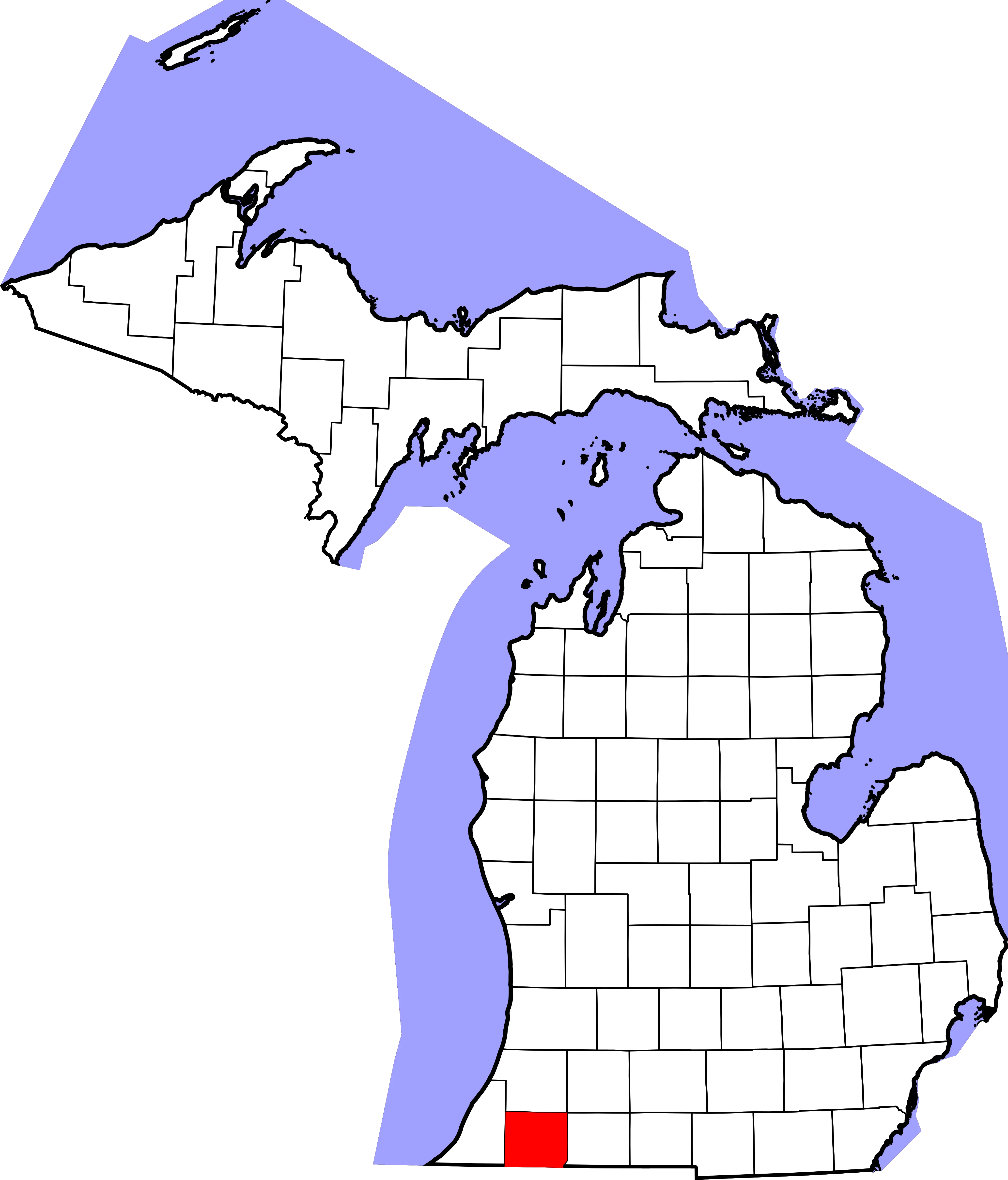 Michigan Highlighting Cass County Kent County Michigan Map Png Michigan Outline Png