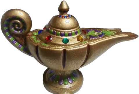 Arabian Nights Bejeweled Aladdin Lamp Ceramic Png Aladdin Lamp Png