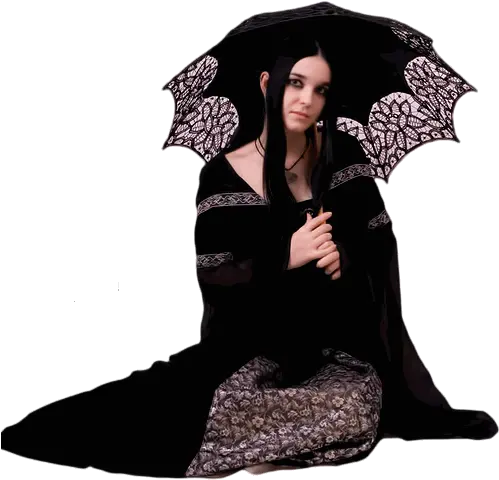 Gothic Girl With Umbrella Sitting Png Official Psds Girl Girl Sitting Png