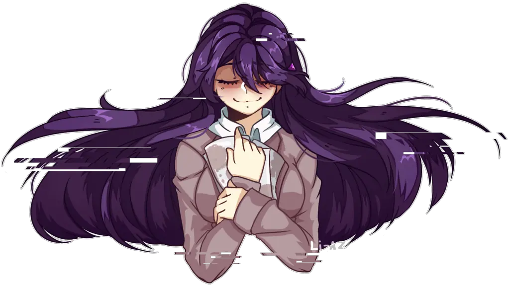 Dokidokiliteratureclub Yuri From The Videogame Doki Dok Yuri Ddlc Png Doki Doki Literature Club Logo Png