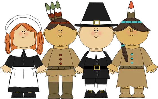 Pilgrim Girl Clip Pilgrim And Native American Clipart Png Pilgrim Png