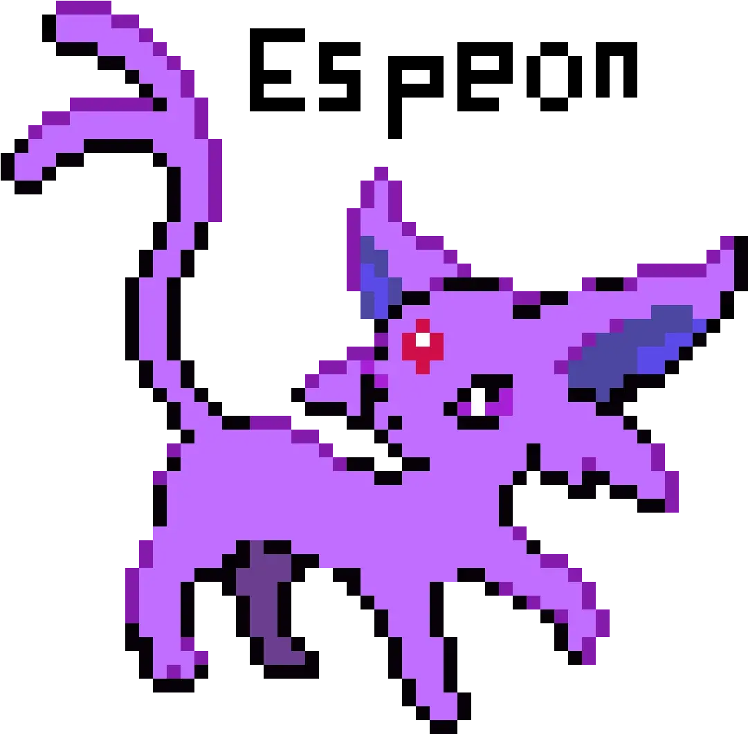 Espeon Pixel Art Maker Espeon Sprite Png Espeon Png