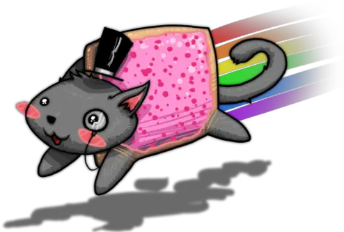 Download Hd Nyan Cat Transparent Cartoon Transparent Cat Background Png Pusheen Transparent