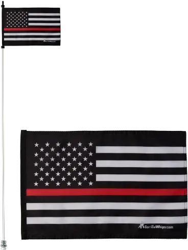 Thin Red Line American Flag Whip Safety Firefighter Ax Flag Png Black And White American Flag Png