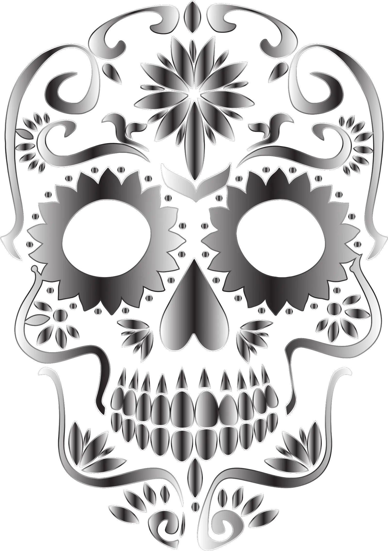 Calavera Skull Day Of The Dead Clip Art Transparent Background Skull Png Calavera Png