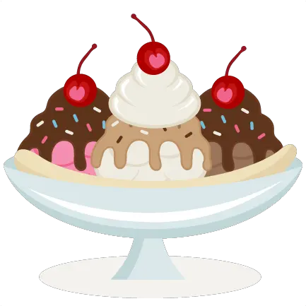 Free Banana Split Png Download Ice Cream Sundae Clipart Banana Split Png