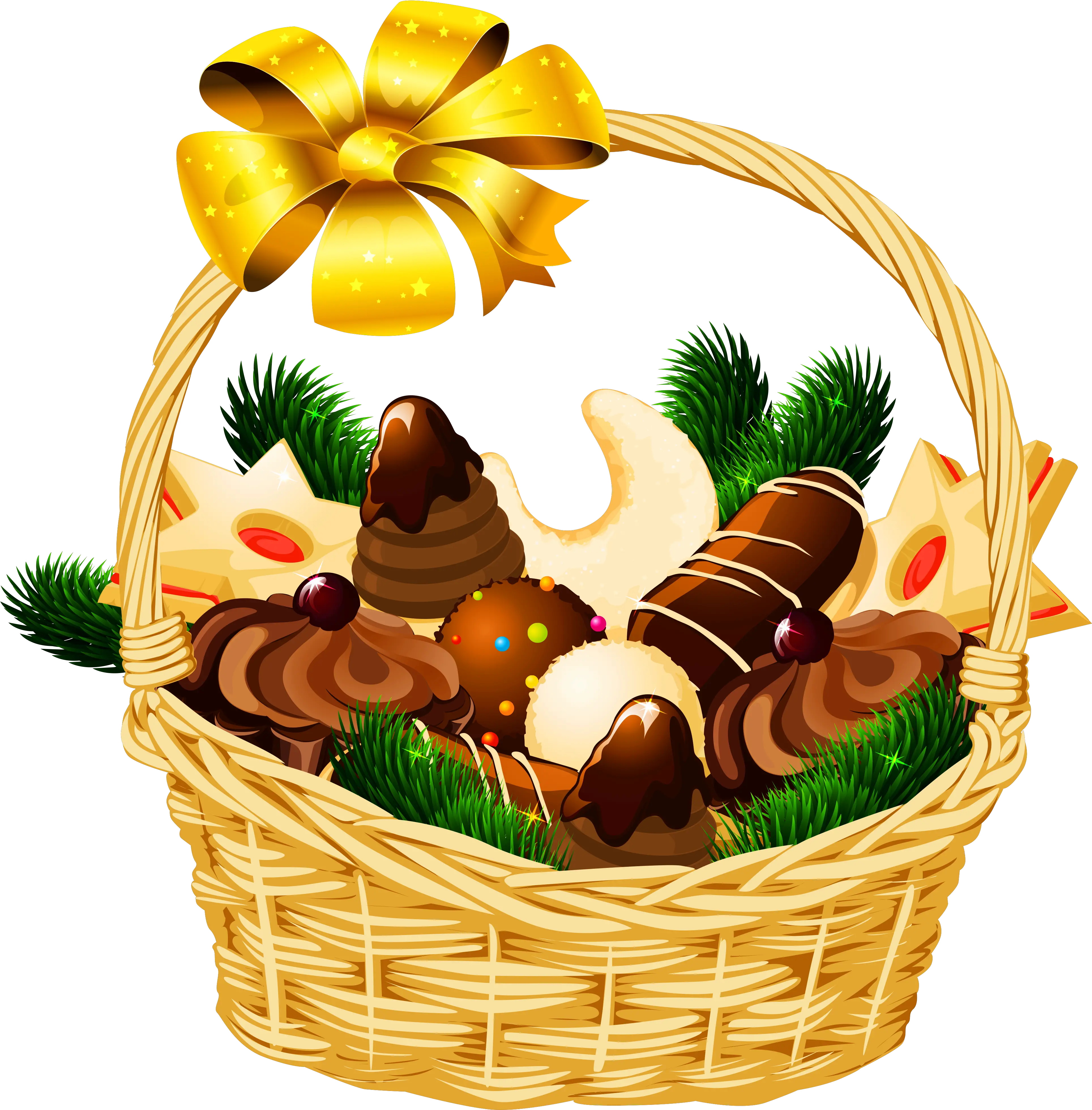 Basket Raffle Clipart Christmas Christmas Basket Png Raffle Png