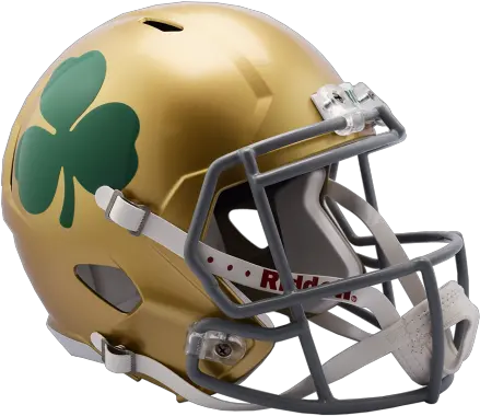 Notre Dame Shamrock Speed Replica Helmet By Riddell Football Helmet Png Shamrock Transparent Background