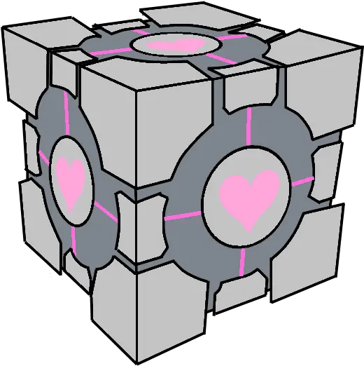 Companion Cube Aperture Science Portal Portal Companion Companion Cube Png Portal Transparent Background