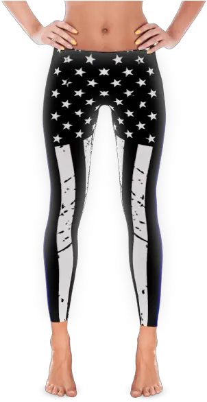 Thin Blue Line Leggings Vinco Leggings Womens Easter Capri Leggings Png Thin Blue Line Png