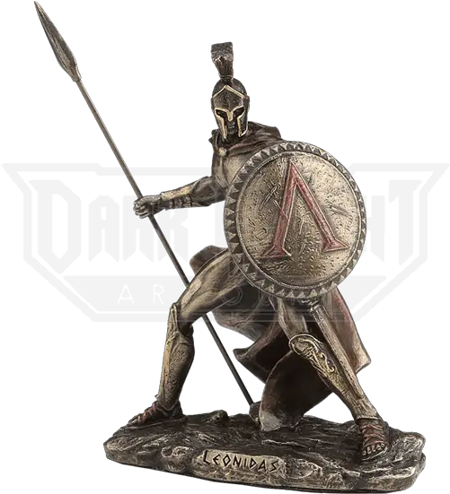 Leonidas Bronzed Sculptural Statue Wu Greek Warrior King Figurine Png Greek Statue Png