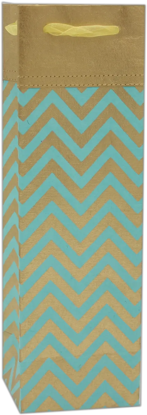 Blue Chevron Wine Bottle Bag Png Pattern