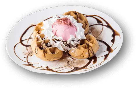 Strawberry Waffle Gelato Png Waffle Png
