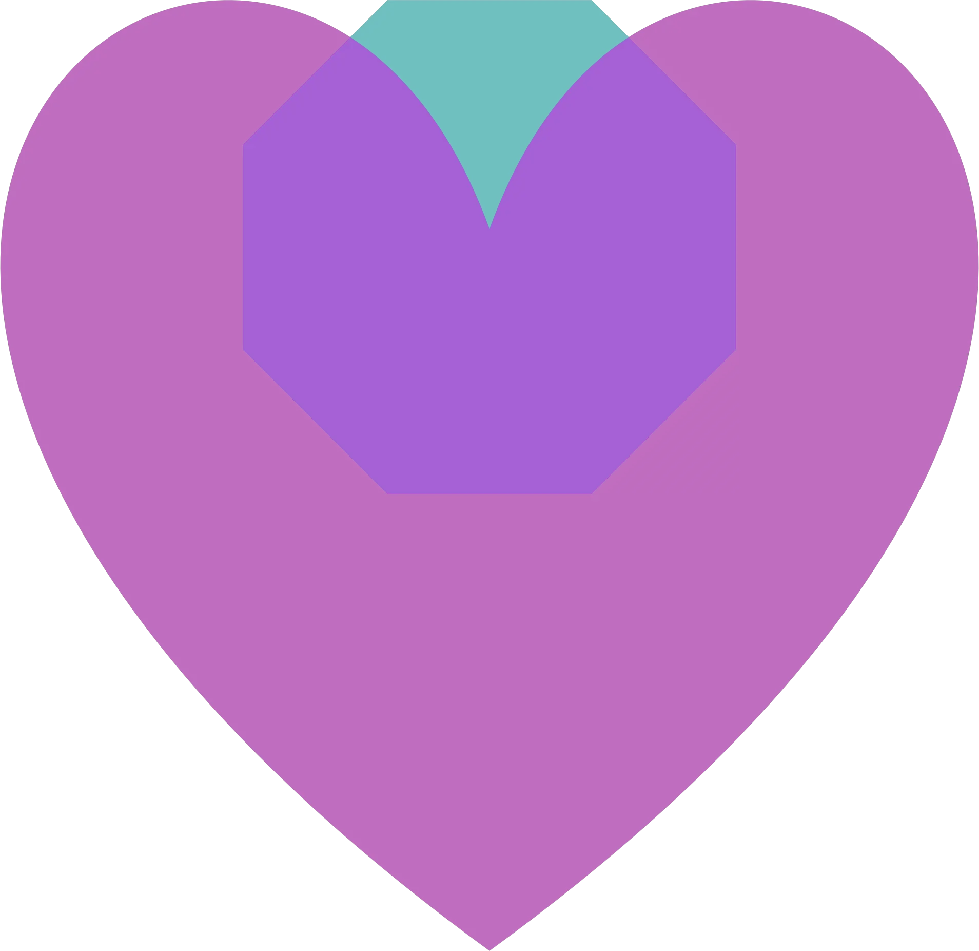 Download Free Png Transparent Magenta Loveheart Octagon Purple Heart Clipart Octagon Png