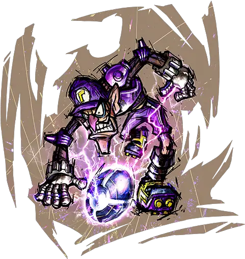 Waluigi Super Mario Strikers Details Super Mario Strikers Charged Artwork Png Waluigi Transparent