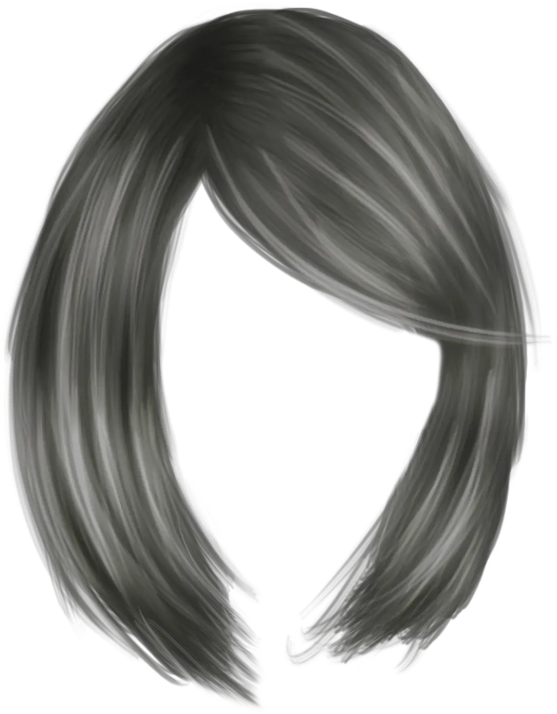 Hair Wig Png Grey Hair Wig Transparent Wig Png