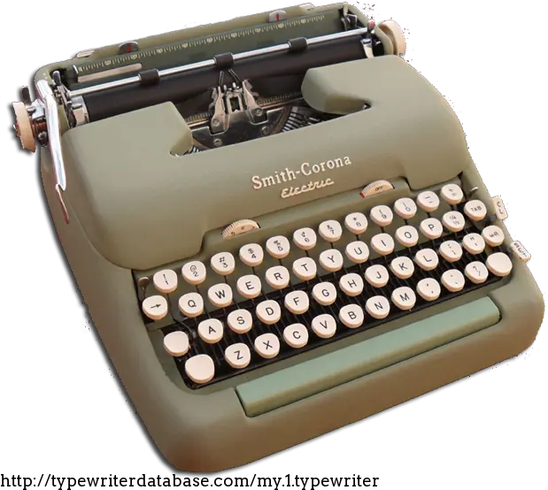 1958 Smith Corona Electric Portable Typewriter Png Typewriter Png